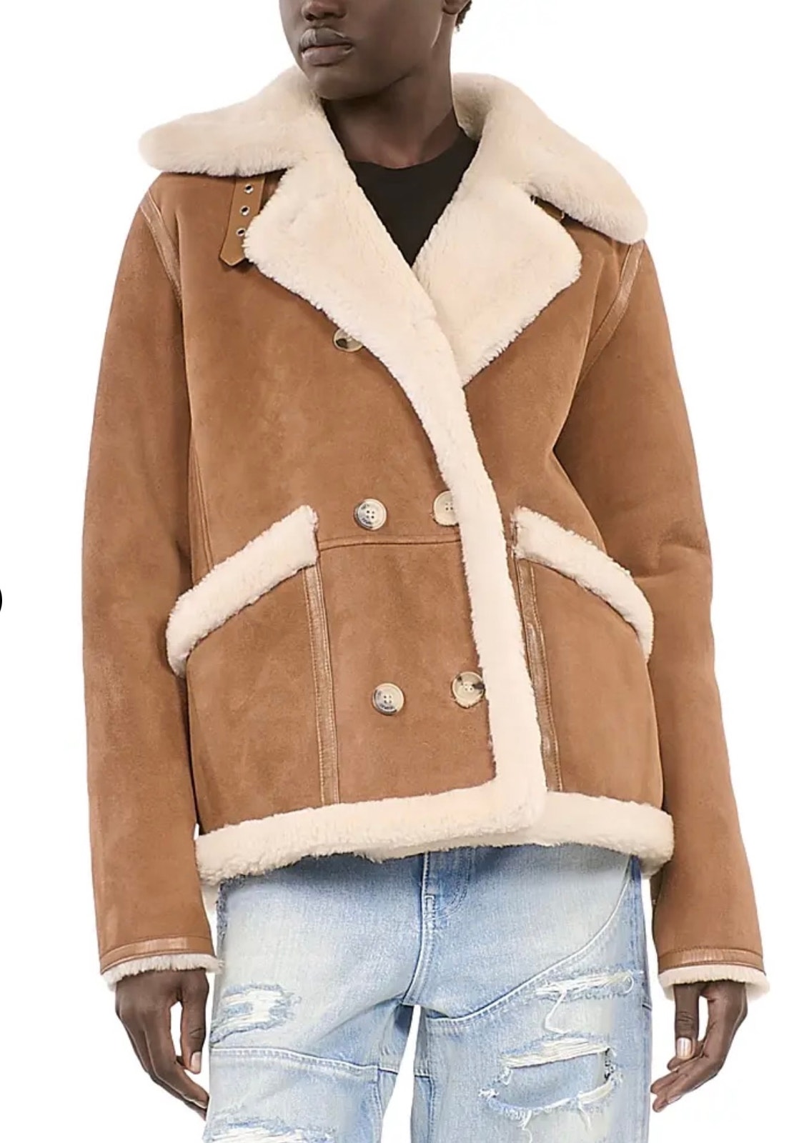 The Kooples Shearling Coat Size Small